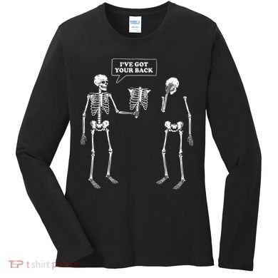 Ive Got Your Back Funny Skeleton Pun Women's Long Sleeve Shirt