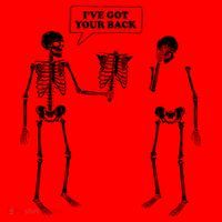 Ive Got Your Back Funny Skeleton Pun Santa Hat thumb 1
