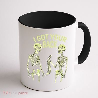 I Got Your Back Halloween Skeleton Skull Sarcastic Coffee Mug back