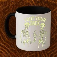 I Got Your Back Halloween Skeleton Skull Sarcastic Coffee Mug thumb 2