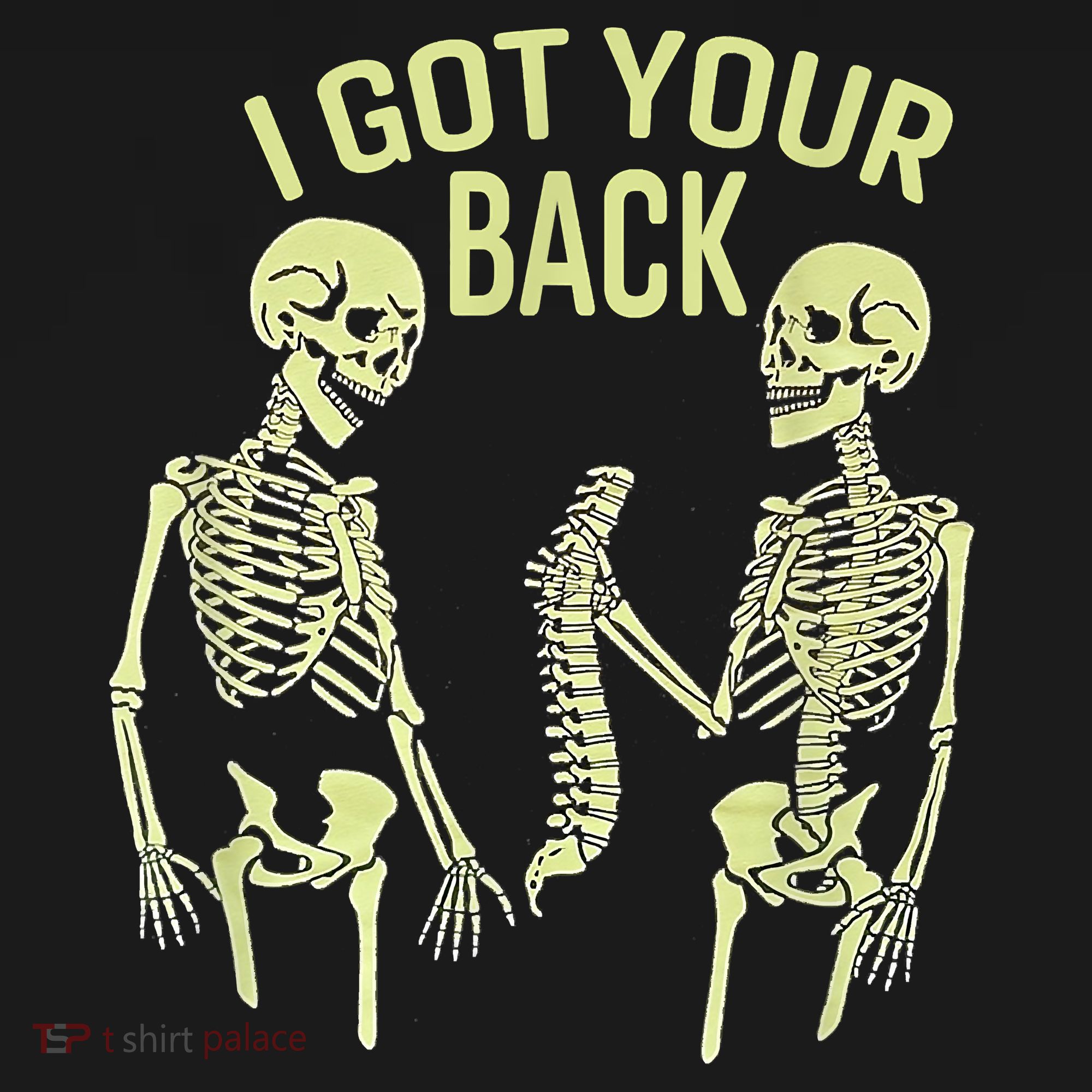 I Got Your Back Halloween Skeleton Skull Sarcastic Polo