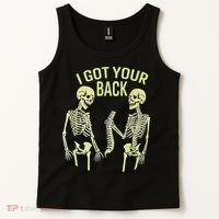 I Got Your Back Halloween Skeleton Skull Sarcastic Tank Top thumb 2