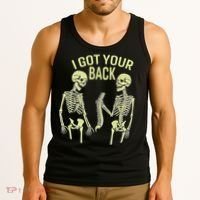 I Got Your Back Halloween Skeleton Skull Sarcastic Tank Top thumb 3