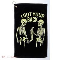 I Got Your Back Halloween Skeleton Skull Sarcastic Golf Towel thumb 0
