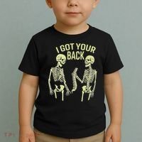 I Got Your Back Halloween Skeleton Skull Sarcastic Toddler T-Shirt thumb 2