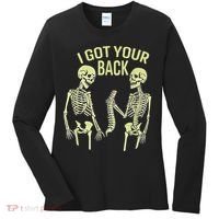 I Got Your Back Halloween Skeleton Skull Sarcastic Women's Long Sleeve Shirt thumb 0