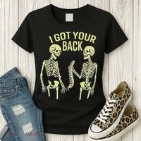 I Got Your Back Halloween Skeleton Skull Sarcastic Women's T-Shirt thumb 3