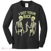 I Got Your Back Halloween Skeleton Skull Sarcastic Kids Long Sleeve Shirt thumb 0