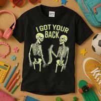 I Got Your Back Halloween Skeleton Skull Sarcastic Kids T-Shirt thumb 3