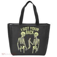 I Got Your Back Halloween Skeleton Skull Sarcastic Tote Bag thumb 0