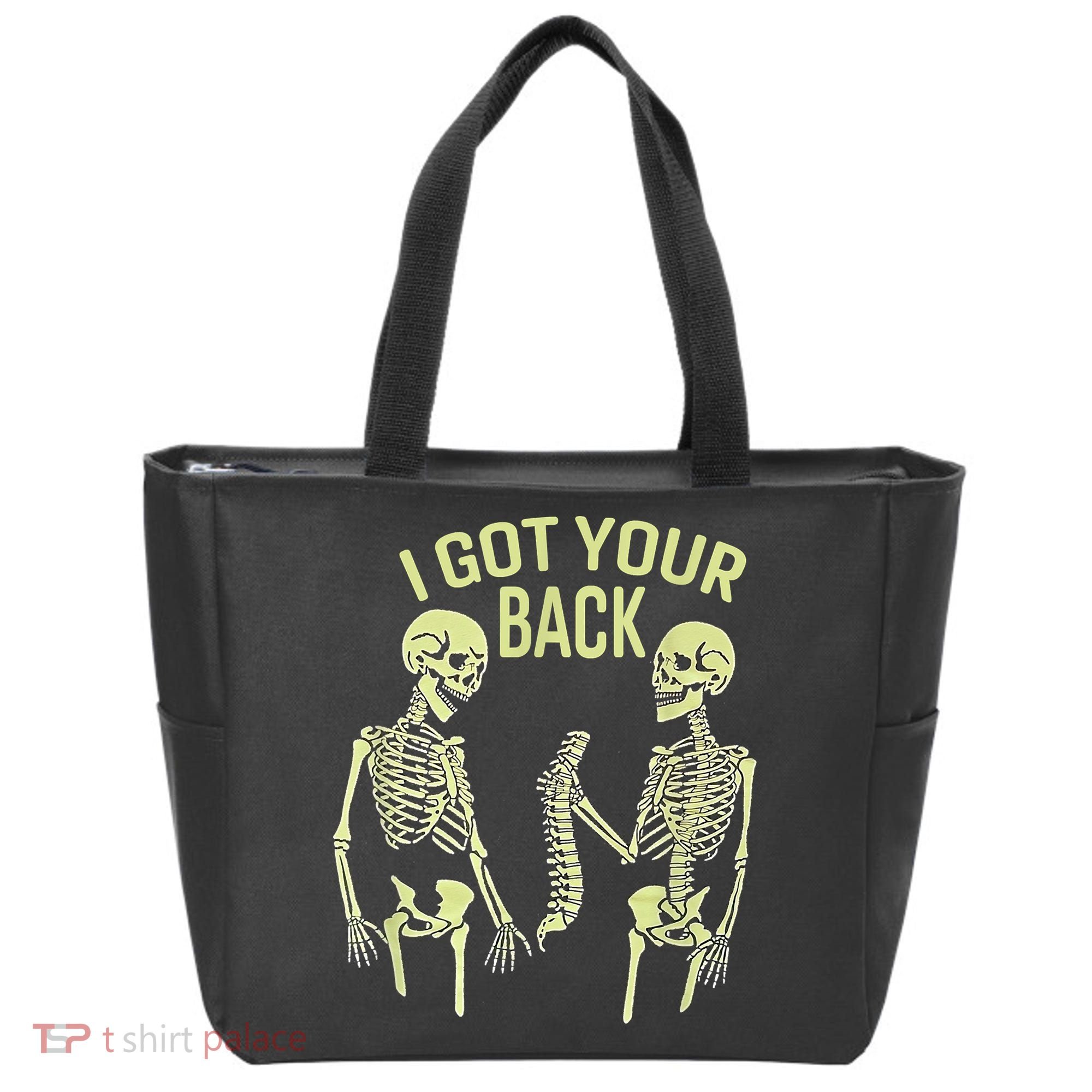 I Got Your Back Halloween Skeleton Skull Sarcastic Tote Bag