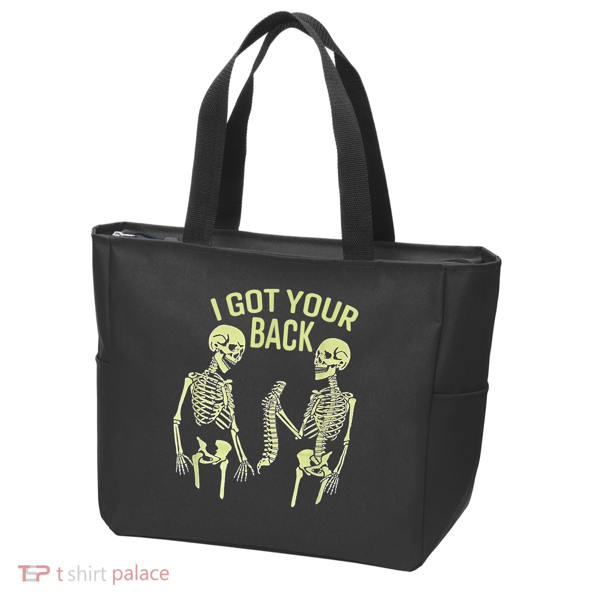 I Got Your Back Halloween Skeleton Skull Sarcastic Tote Bag