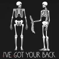 I've Got Your Back Funny Skeleton Bone Meme Hoodie thumb 2