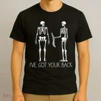 I've Got Your Back Funny Skeleton Bone Meme T-Shirt thumb 3