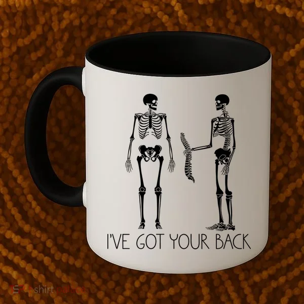 I've Got Your Back Funny Skeleton Bone Meme Coffee Mug