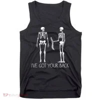 I've Got Your Back Funny Skeleton Bone Meme Tank Top thumb 0