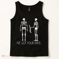 I've Got Your Back Funny Skeleton Bone Meme Tank Top thumb 2