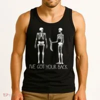 I've Got Your Back Funny Skeleton Bone Meme Tank Top thumb 3