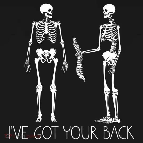 I've Got Your Back Funny Skeleton Bone Meme Tank Top