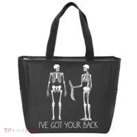I've Got Your Back Funny Skeleton Bone Meme Tote Bag thumb 0