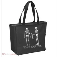 I've Got Your Back Funny Skeleton Bone Meme Tote Bag thumb 2