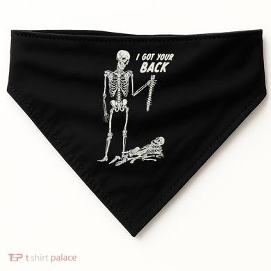 I Got Your Back Halloween Skeleton Skull Sarcastic USA-Made Doggie Bandana