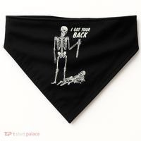 I Got Your Back Halloween Skeleton Skull Sarcastic USA-Made Doggie Bandana thumb 0