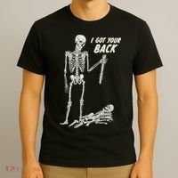 I Got Your Back Halloween Skeleton Skull Sarcastic T-Shirt thumb 3