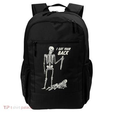 I Got Your Back Halloween Skeleton Skull Sarcastic Backpack