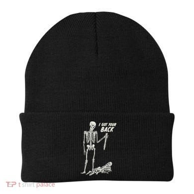I Got Your Back Halloween Skeleton Skull Sarcastic Beanie