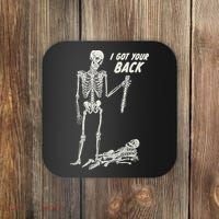 I Got Your Back Halloween Skeleton Skull Sarcastic Coaster thumb 0