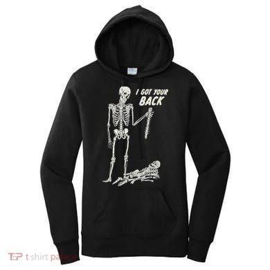 I Got Your Back Halloween Skeleton Skull Sarcastic Women's Hoodie