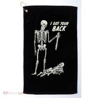 I Got Your Back Halloween Skeleton Skull Sarcastic Golf Towel thumb 0
