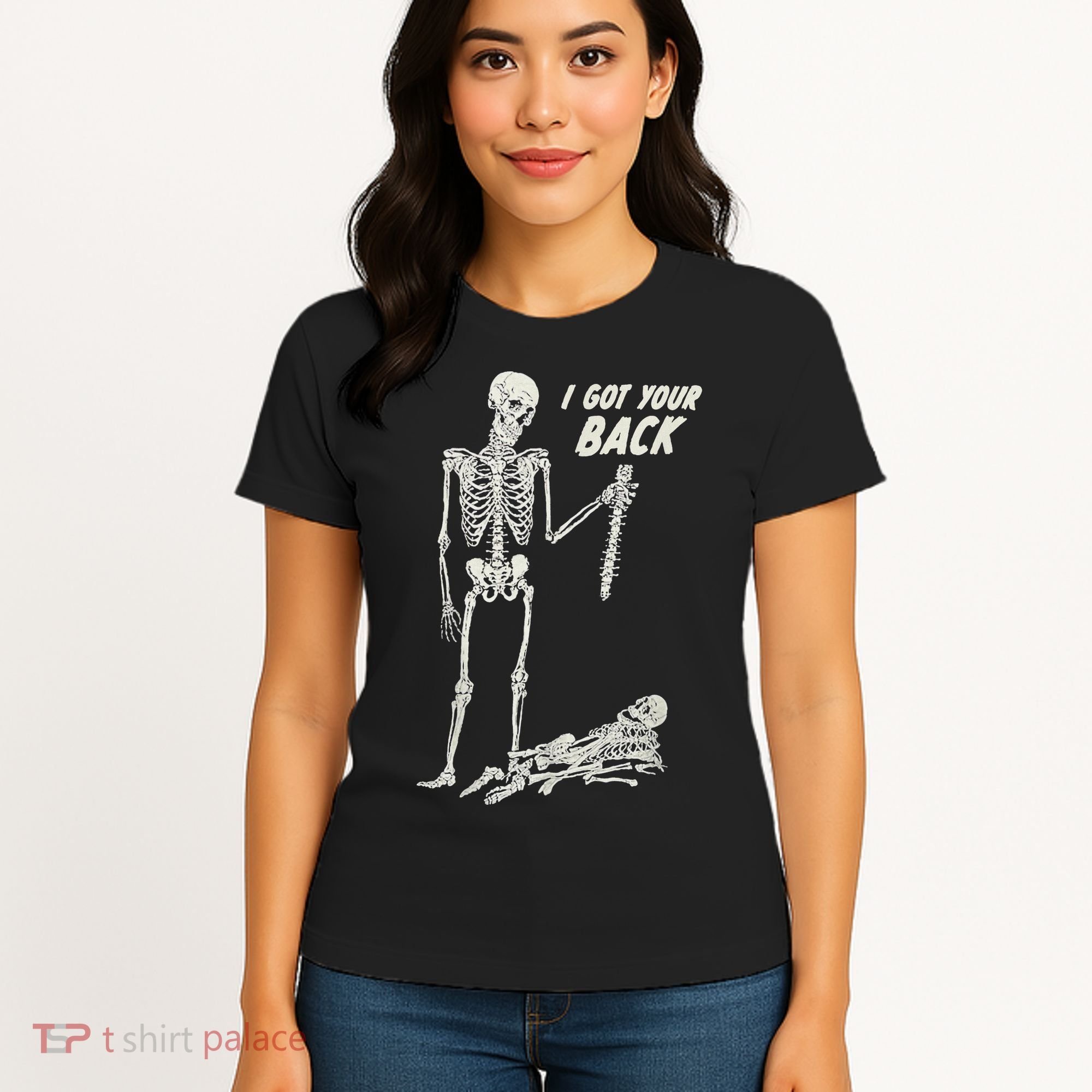 I Got Your Back Halloween Skeleton Skull Sarcastic Women's T-Shirt