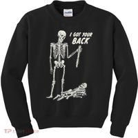 I Got Your Back Halloween Skeleton Skull Sarcastic Kids Sweatshirt thumb 0