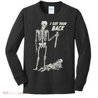 I Got Your Back Halloween Skeleton Skull Sarcastic Kids Long Sleeve Shirt thumb 0
