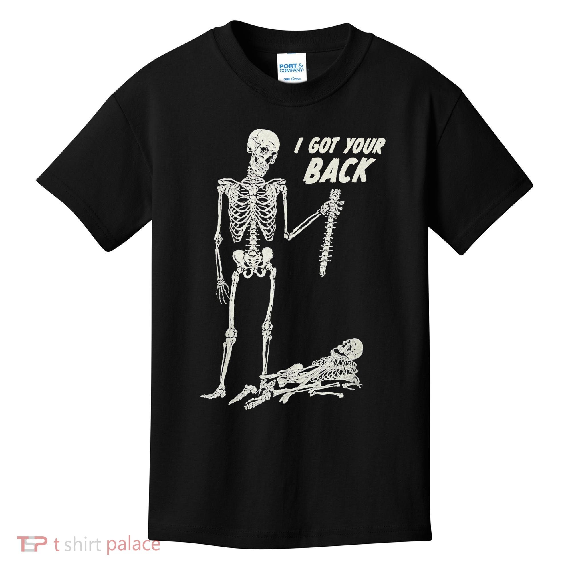 I Got Your Back Halloween Skeleton Skull Sarcastic Kids T-Shirt