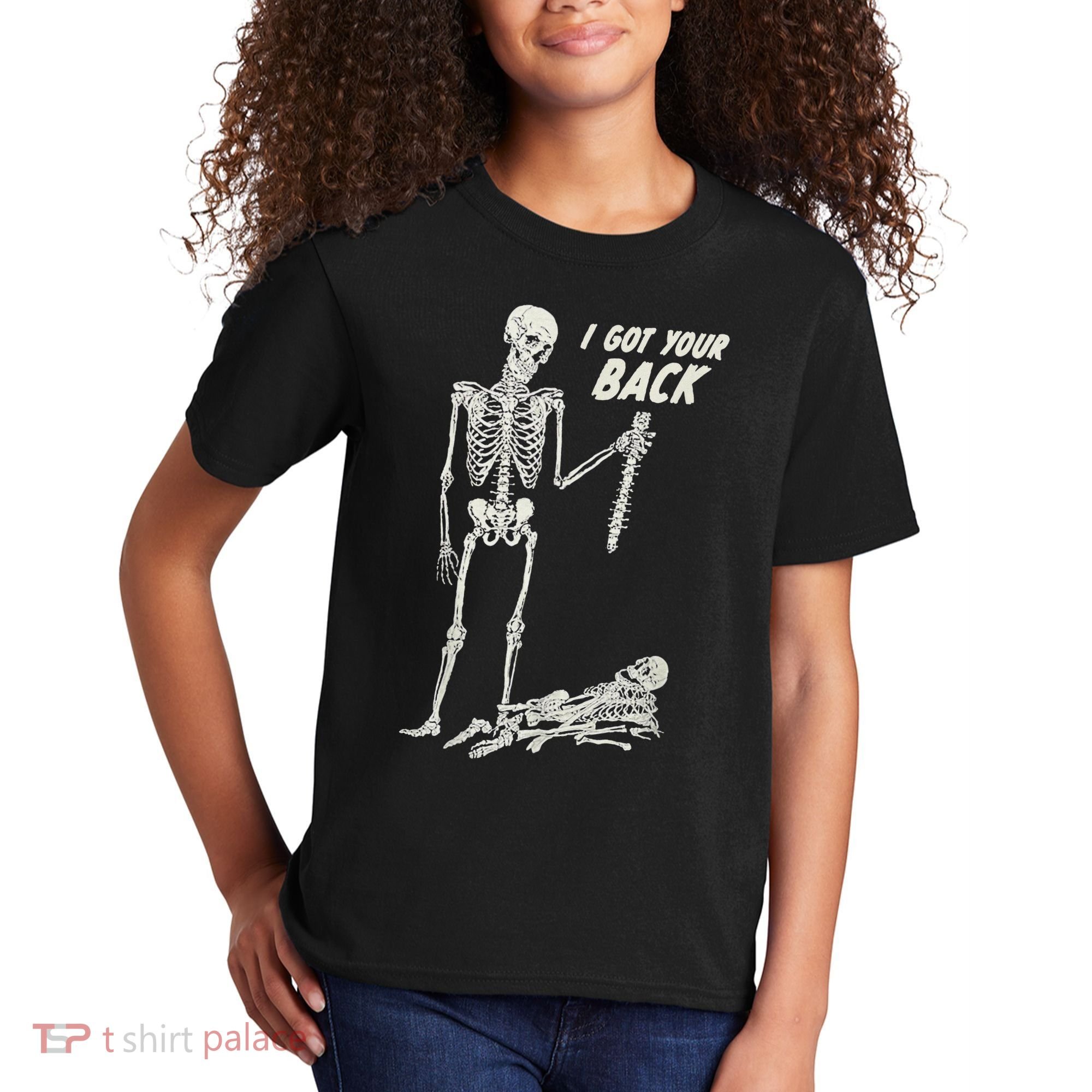 I Got Your Back Halloween Skeleton Skull Sarcastic Kids T-Shirt