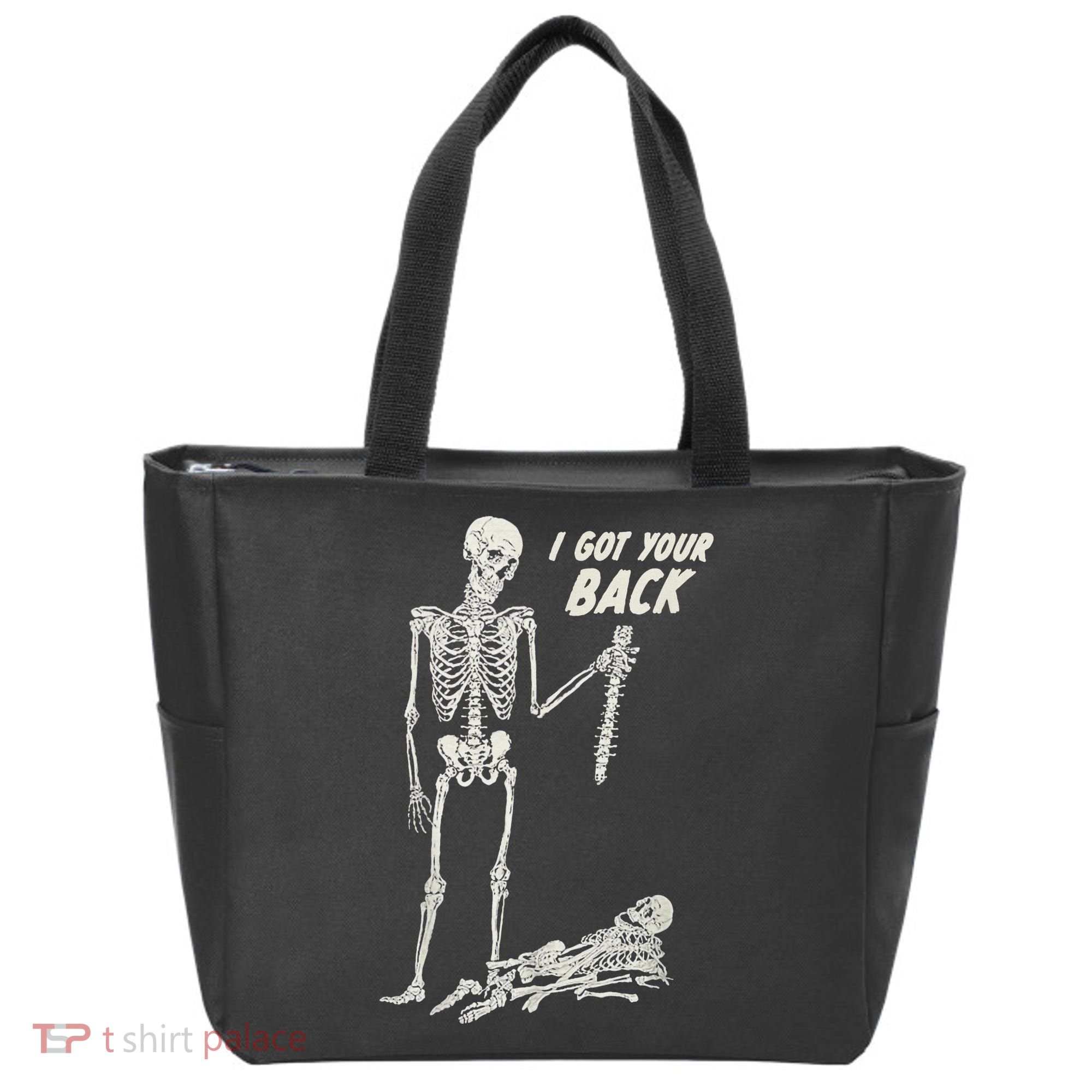 I Got Your Back Halloween Skeleton Skull Sarcastic Tote Bag