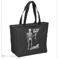 I Got Your Back Halloween Skeleton Skull Sarcastic Tote Bag thumb 2