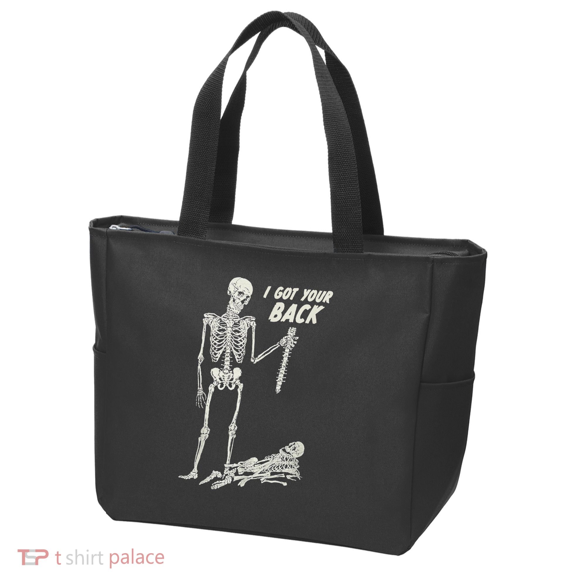 I Got Your Back Halloween Skeleton Skull Sarcastic Tote Bag