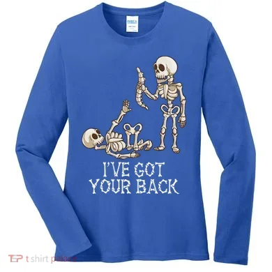 Ive Got Your Back Skeleton Women's Long Sleeve Shirt