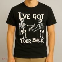 Ive Got Your Back Halloween Skeleton Skull Men And Women T-Shirt thumb 3