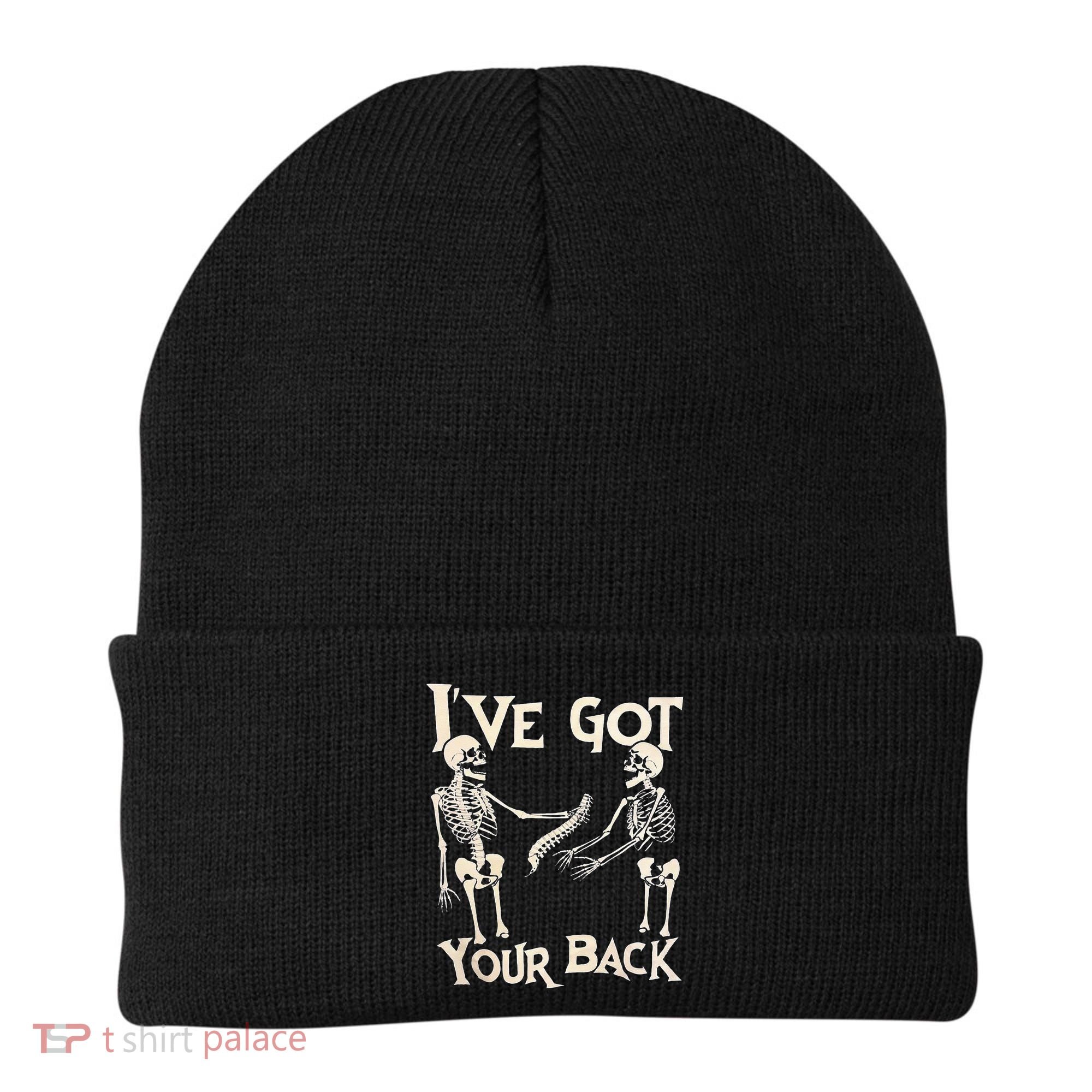 Ive Got Your Back Halloween Skeleton Skull Men And Women Beanie