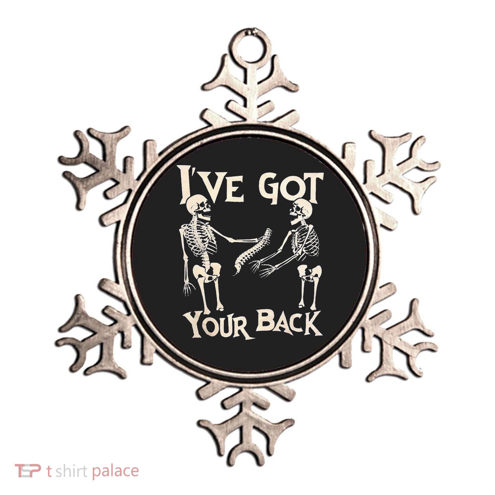Ive Got Your Back Halloween Skeleton Skull Men And Women Ornament