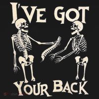 Ive Got Your Back Halloween Skeleton Skull Men And Women Ornament thumb 1