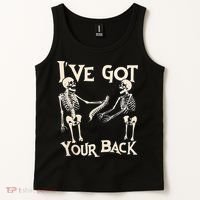 Ive Got Your Back Halloween Skeleton Skull Men And Women Tank Top thumb 2