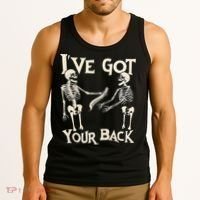 Ive Got Your Back Halloween Skeleton Skull Men And Women Tank Top thumb 3