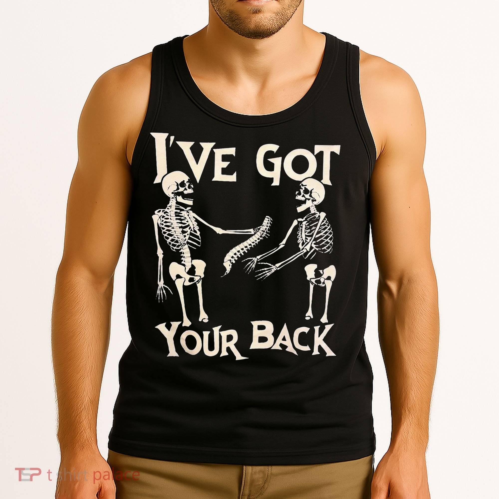Ive Got Your Back Halloween Skeleton Skull Men And Women Tank Top