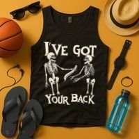 Ive Got Your Back Halloween Skeleton Skull Men And Women Tank Top thumb 4